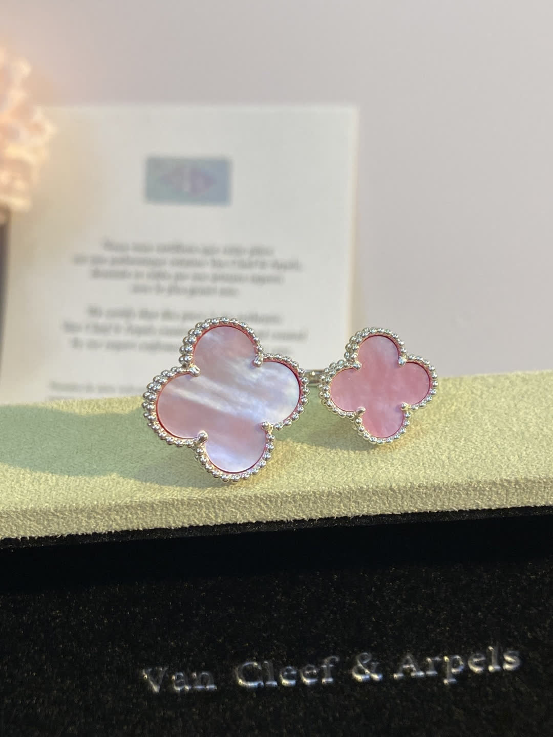 Van Cleef & Arpels Alhambra Pink Mother-of-Pearl Earrings